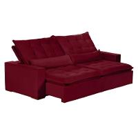 Sofá 4 Lugares 2.30 Mt Retrátil E Reclinável Vermelho - 8