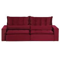 Sofá 4 Lugares 2.30 Mt Retrátil E Reclinável Vermelho - 10