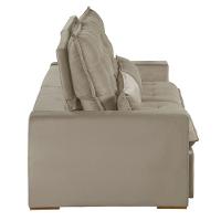 Sofá 4 Lugares 2.30 Mt Retrátil E Reclinável Sofatec Bege - 9