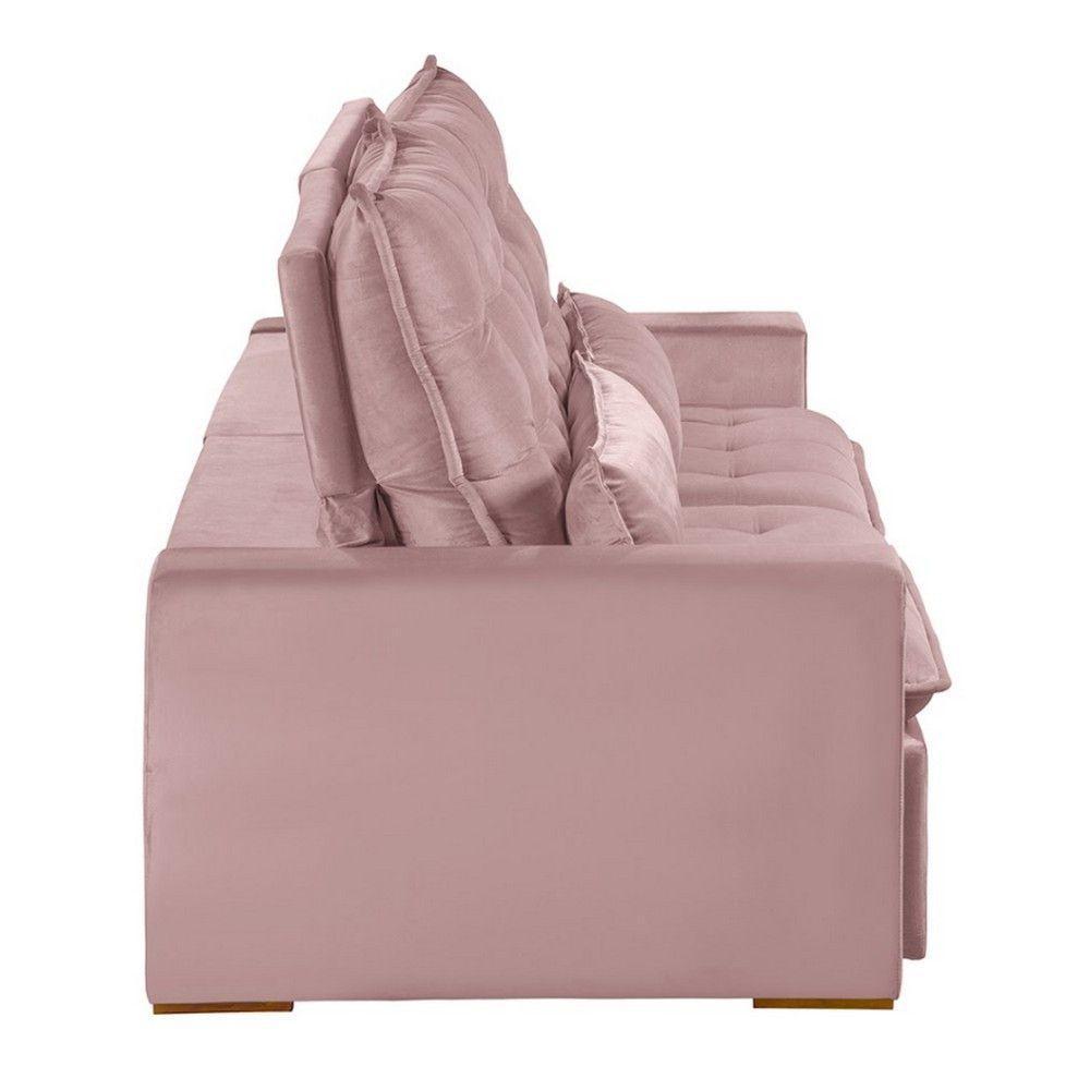 Sofá 4 Lugares 2.30 Mt Retrátil E Reclinável Sofatec Rose - 6