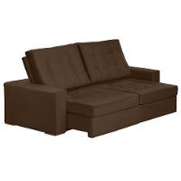 Sofá 3 Lugares 2.30 Mt Retrátil Reclinável Marrom - 15