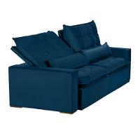 Sofá 4 Lugares 2.30 Mt Retrátil E Reclinável Sofatec Azul - 2
