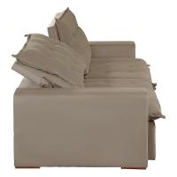 Sofá 4 Lugares 2,30 Mt Com Molas Retrátil E Reclinável Bege - 2