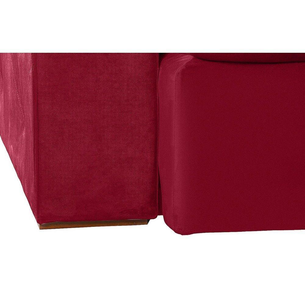 Sofá 4 Lugares 2.30 Mt Retrátil E Reclinável Vermelho - 5
