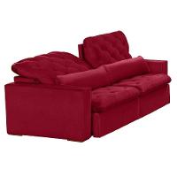 Sofá 4 Lugares 2.30 Mt Retrátil E Reclinável Vermelho