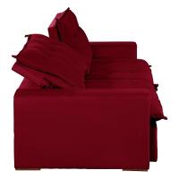 Sofá 4 Lugares Com Molas Retrátil E Reclinável Vermelho - 14