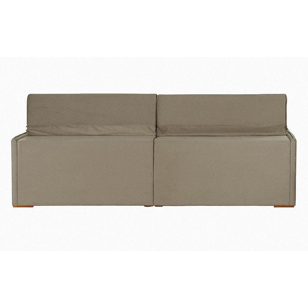 Sofá 4 Lugares 2.30 Mt Com Molas Retrátil Reclinável Bege - 2