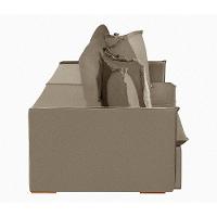 Sofá 4 Lugares 2.30 Mt Com Molas Retrátil Reclinável Bege - 3