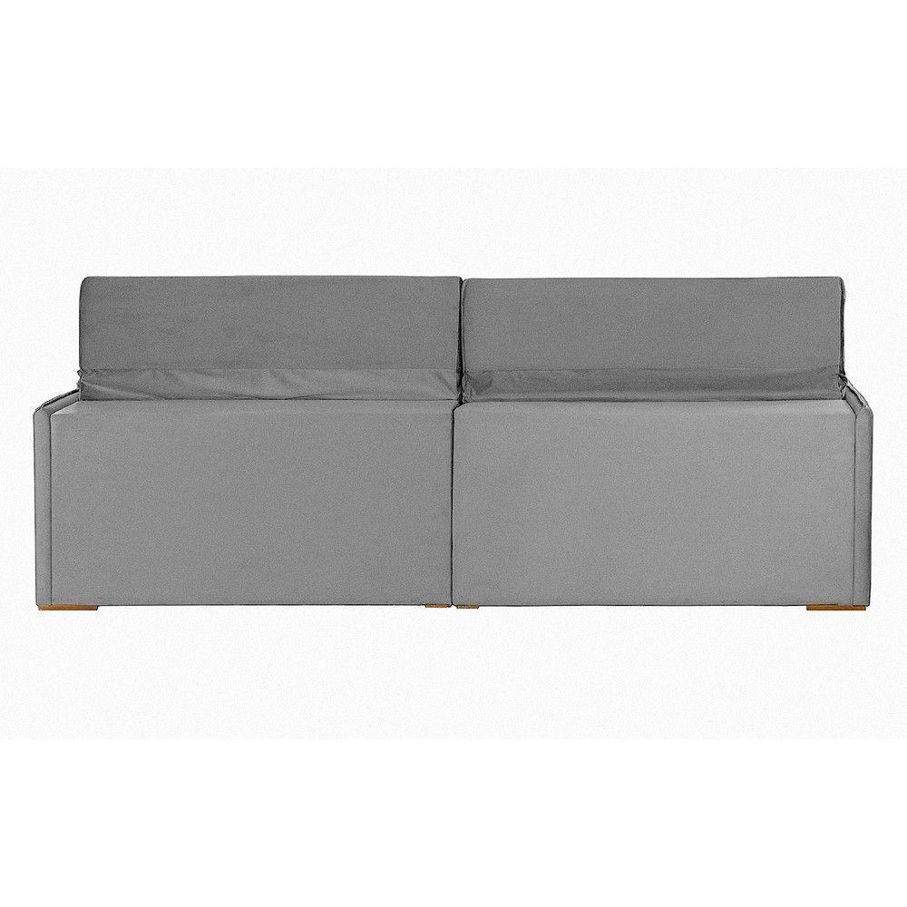 Sofá 4 Lugares 2.30 Mt Com Molas Retrátil Reclinável Cinza - 2