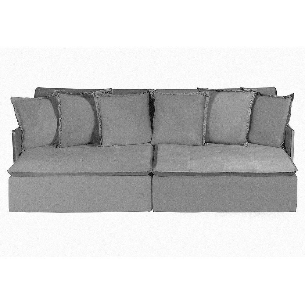 Sofá 4 Lugares 2.30 Mt Com Molas Retrátil Reclinável Cinza - 8