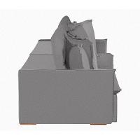 Sofá 4 Lugares 2.30 Mt Com Molas Retrátil Reclinável Cinza