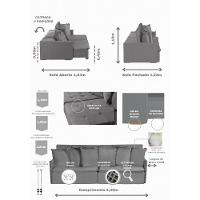 Sofá 4 Lugares 2.30 Mt Com Molas Retrátil Reclinável Cinza - 9