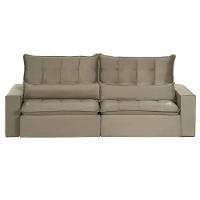 Sofá 5 Lugares 2.50 Mt Retrátil E Reclinável Sofatec Bege - 10