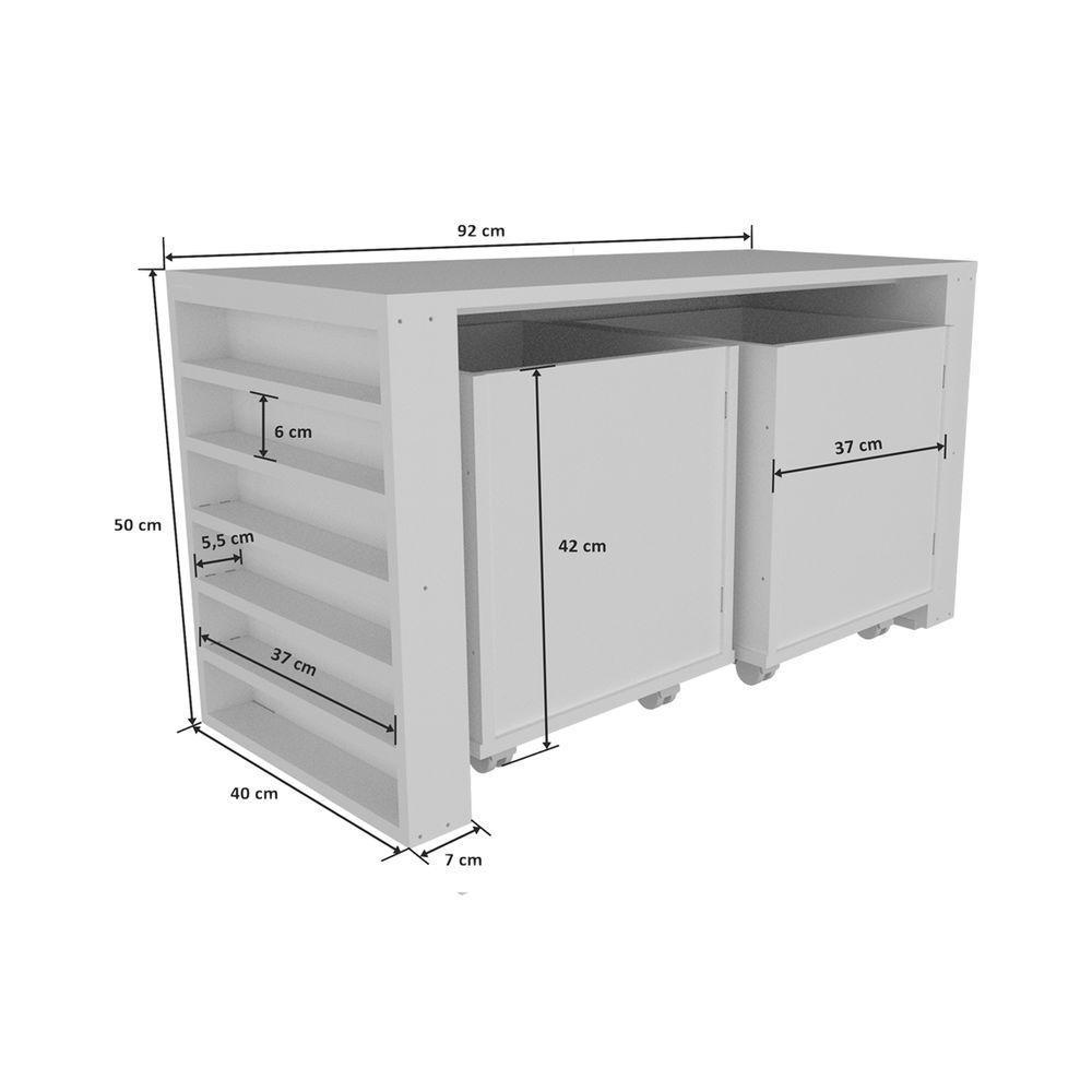 Rack Com Baús E Porta Carrinhos Duplo Enoque 100% Mdf - 2