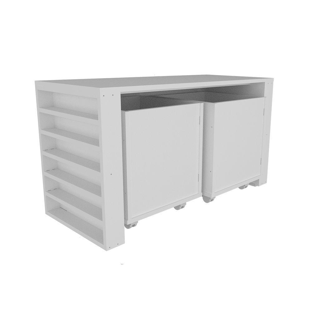 Rack Com Baús E Porta Carrinhos Duplo Enoque 100% Mdf - 4