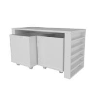 Rack Com Baús E Porta Carrinhos Duplo Enoque 100% Mdf - 3