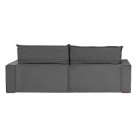 Sofá 4 Lugares 2,30 Mt Com Molas Retrátil E Reclinável Cinza - 5