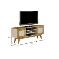 Rack Para Tv Até 65" 2 Portas Cinamomo/off White - 3