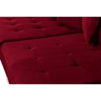 Sofá 5 Lugares Com Molas Retrátil E Reclinável Vermelho - 7