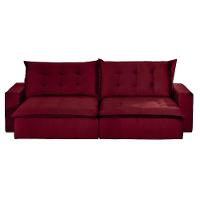 Sofá 6 Lugares Com Molas Retrátil E Reclinável Vermelho - 10