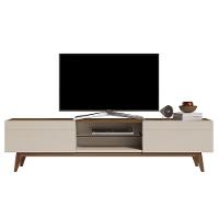 Rack Bancada 2 Gavetas 218cm Amy Off White/freijó - 2