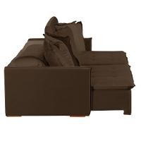 Sofá 5 Lugares Com Molas Retrátil E Reclinável Marrom - 6