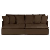 Sofá 5 Lugares Com Molas Retrátil E Reclinável Marrom - 8