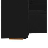 Sofá 5 Lugares 2.50 Mt Com Molas Retrátil E Reclinável Preto - 5