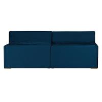 Sofá 5 Lugares 2.50 Mt Com Molas Retrátil E Reclinável Azul