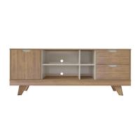 Rack Pinho/off White Para Tv Até 60" 04 Portas 02 Gavetas - 6