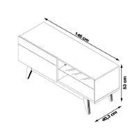 Rack Bancada 1 Gaveta 146cm Amy Off White/nature - 7