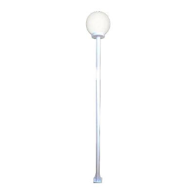 Poste E Luminária Colonial Glob De Branco 200cm