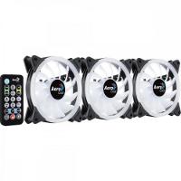 Kit 3 Coolers Duo 12 Pro Argb + Hub + Controle Aerocool - 9