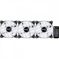 Kit 3 Coolers Duo 12 Pro Argb + Hub + Controle Aerocool - 11