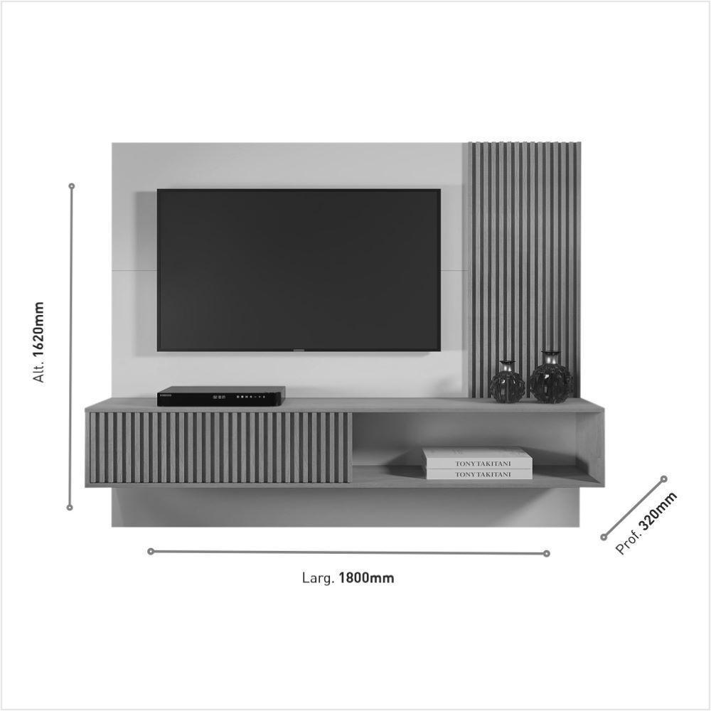 Painel Roma Sem Led Tv Até 75 Polegadas Mavaular naturalle - 2
