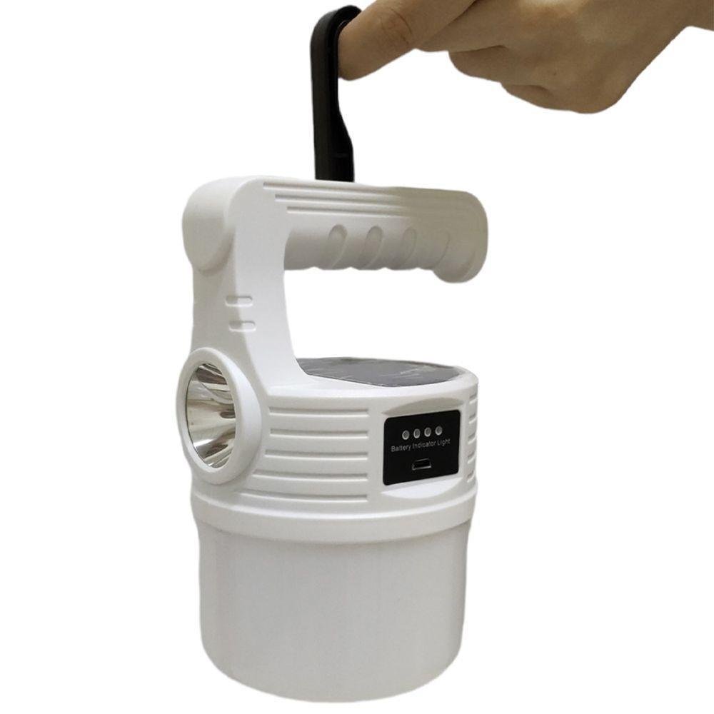 Luminaria Solar 2 Em 1 Lanterna Duplo Led Gancho Pendurar - 1