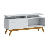 Rack Bancada 1 Gaveta Com Nicho 146cm Amy Branco Acetinado - 1