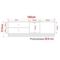 Rack 1 Porta Para Tv 42 Polegadas Ra2002  Off White Tecno Mobili  Off White - 15