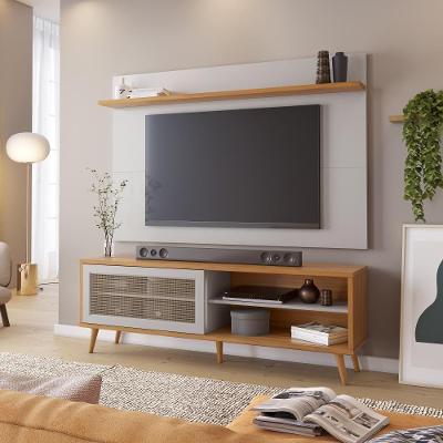 Conjunto Para Sala Rack E Painel De Tv Freijó Off White