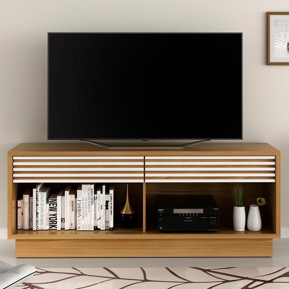 Rack 2 Gavetas Para Tv 42'' Ra2003 Natural Off White - 5