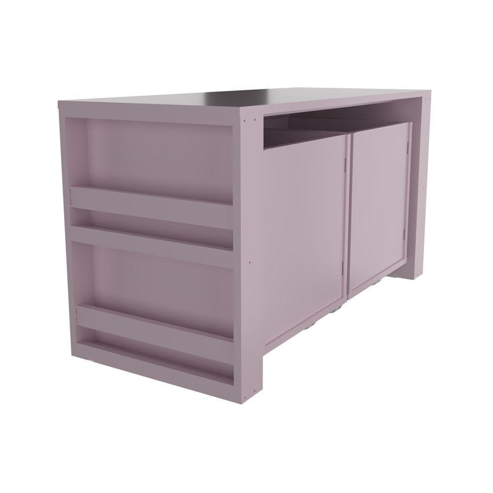 Rack Com Baús Porta Carrinhos E Livreiro Caleb Rose 100% Mdf - 6