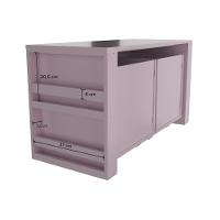 Rack Com Baús Porta Carrinhos E Livreiro Caleb Rose 100% Mdf - 3