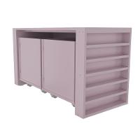 Rack Com Baús Porta Carrinhos E Livreiro Caleb Rose 100% Mdf - 5
