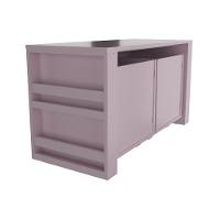 Rack Com Baús Porta Carrinhos E Livreiro Caleb Rose 100% Mdf - 6