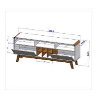 Rack Para Tv Até 65\" Larimar Bechara Preto Fosco C/Cinamomo - 4