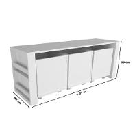 Rack Com Baús E Porta Livros Livreiro Duplo Camael 100% Mdf - 2