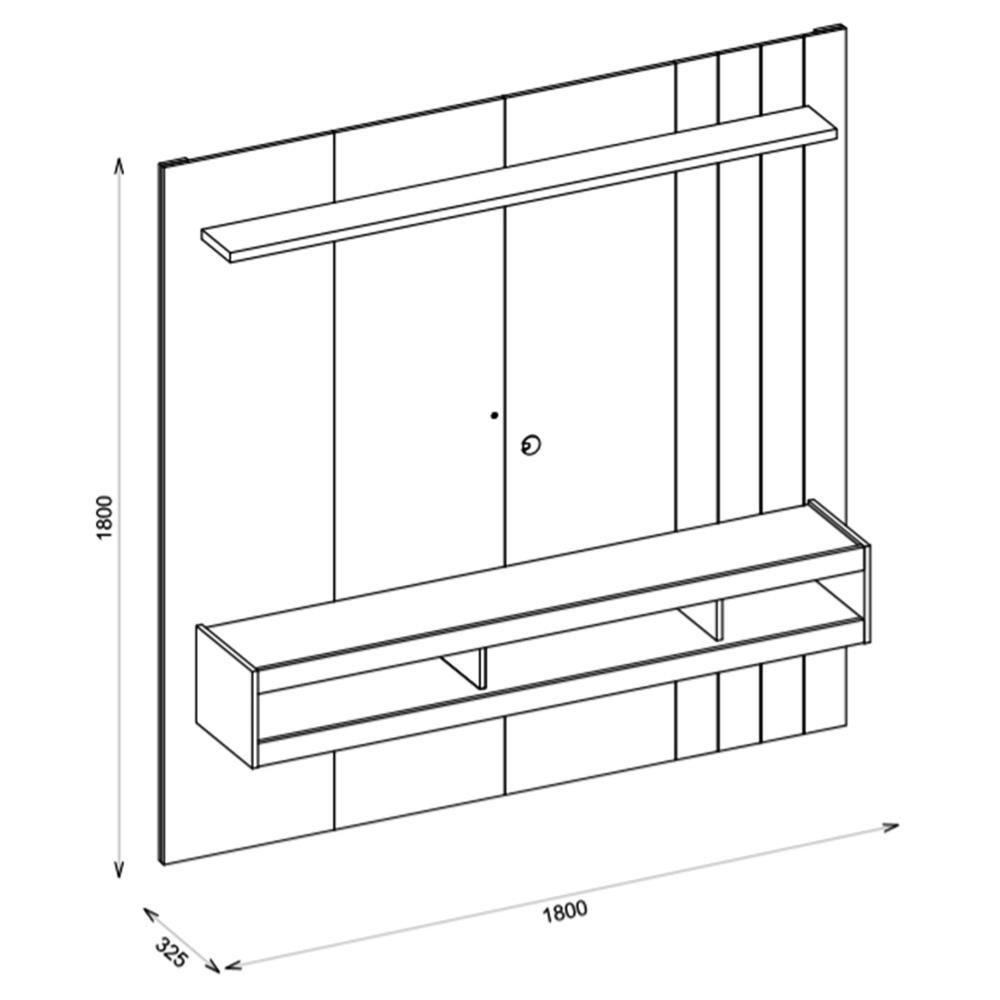 Painel Para Tv Até 65 Polegadas Norton Buriti - Caemmun - 2
