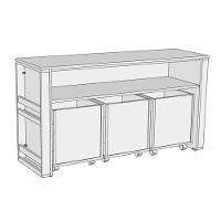 Rack Com Baús Infantil E Porta Livros Larissa 100% Mdf - 2