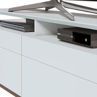 Rack Bancada 2 Gavetas Com Nicho 146cm Amy Branco Acetinado - 7