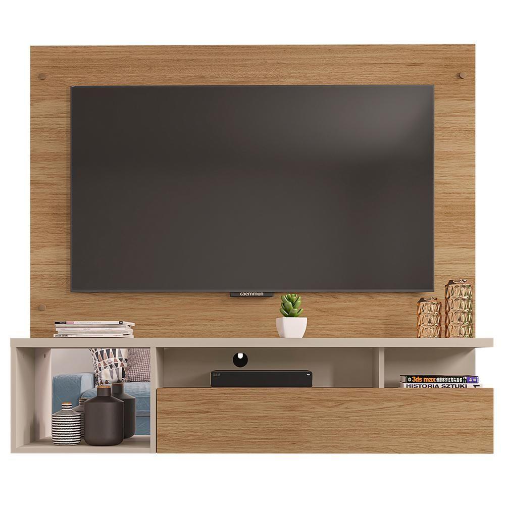 Painel Bancada Para Tv Até 55 Polegadas Black Marrom Caemmun - 1